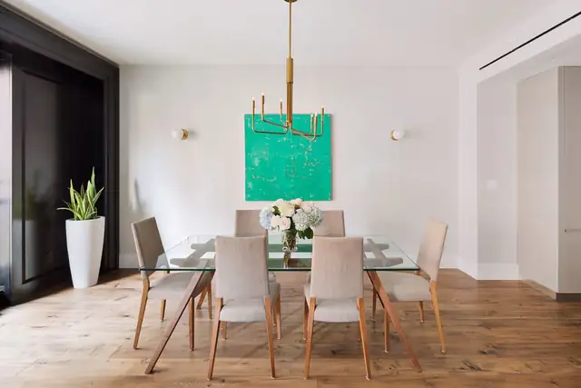 Dining area at 155 West 18th Street, Unit 401.